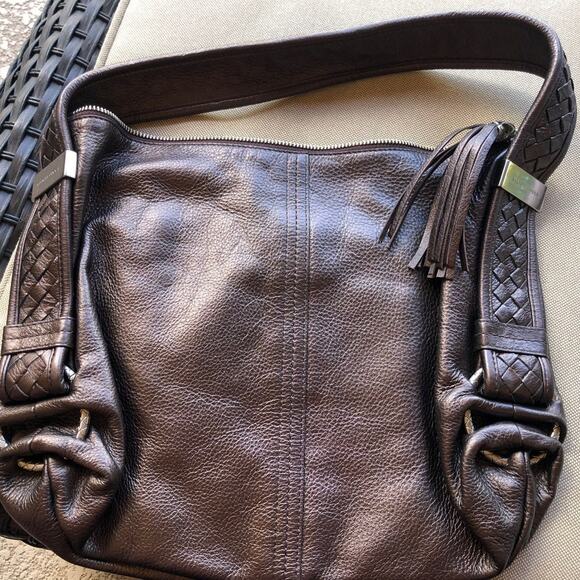 Elliott Lucca  bronze leather shoulder bag - Picture 5 of 12